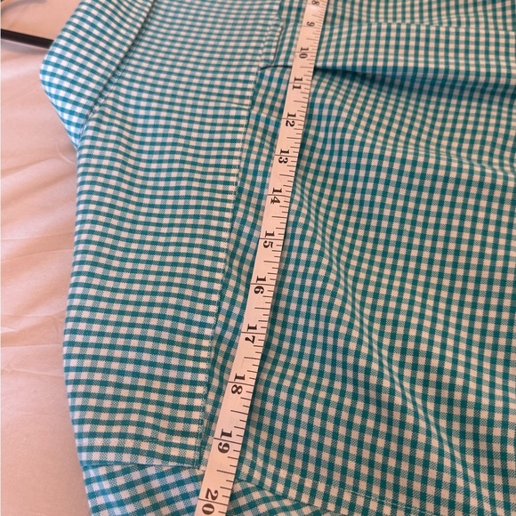 Stafford Turquoise Checkered Button Down Shirt - Picture 8 of 10